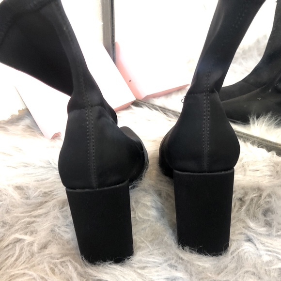 Fashion Nova Sock Block Heel Booties Size 9 - Picture 6 of 11